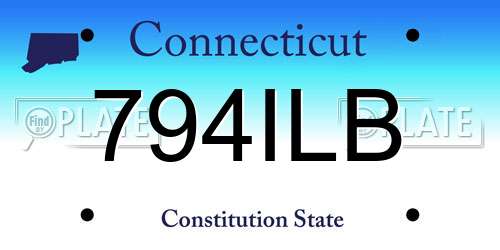 794ILB Connecticut License Plate
