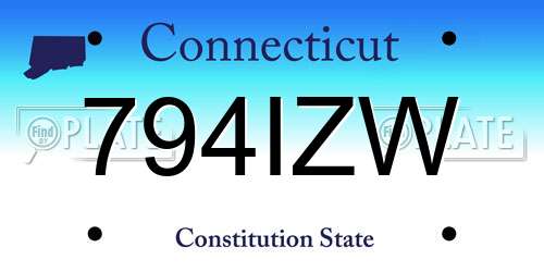 794IZW Connecticut License Plate