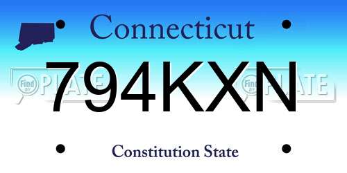 794KXN Connecticut License Plate