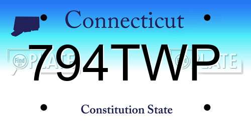 794TWP Connecticut License Plate