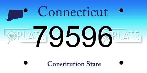 79596 Connecticut License Plate