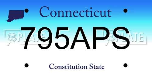 795APS Connecticut License Plate