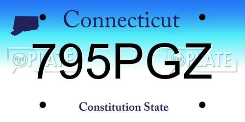 795PGZ Connecticut License Plate