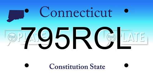 795RCL Connecticut License Plate