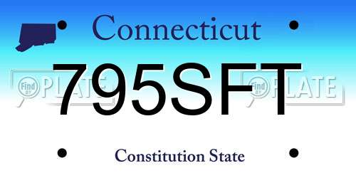 795SFT Connecticut License Plate