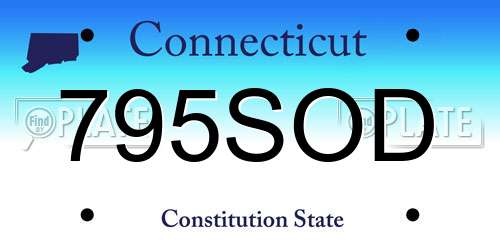 795SOD Connecticut License Plate
