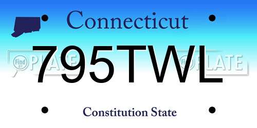 795TWL Connecticut License Plate