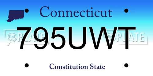 795UWT Connecticut License Plate