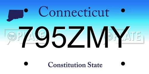 795ZMY Connecticut License Plate