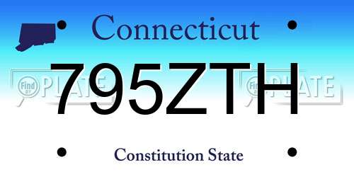 795ZTH Connecticut License Plate