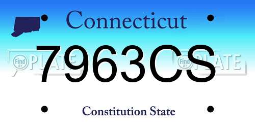 7963CS Connecticut License Plate
