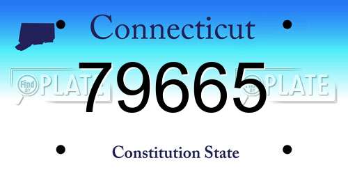 79665 Connecticut License Plate