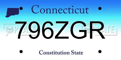 796ZGR Connecticut License Plate