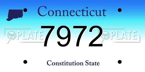 7972 Connecticut License Plate