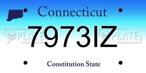 7973IZ Connecticut License Plate