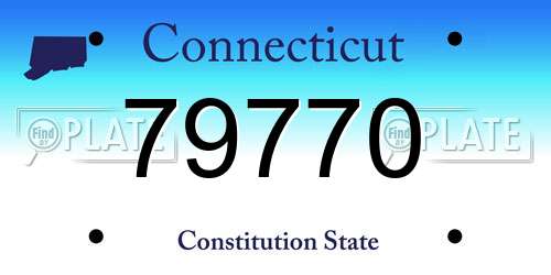 79770 Connecticut License Plate