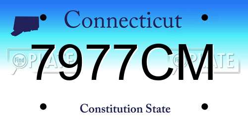 7977CM Connecticut License Plate