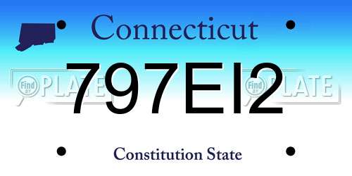 797EI2 Connecticut License Plate