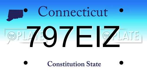 797EIZ Connecticut License Plate