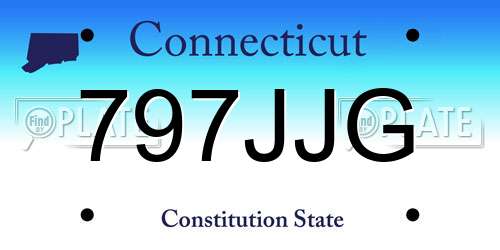 797JJG Connecticut License Plate