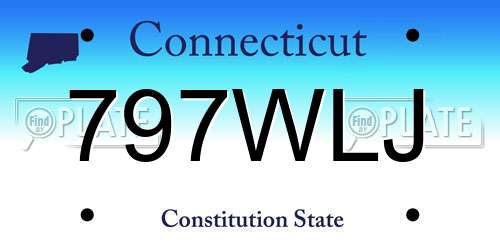 797WLJ Connecticut License Plate