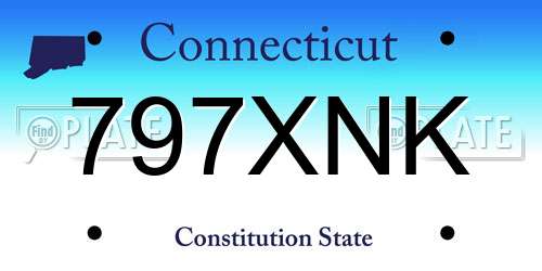 797XNK Connecticut License Plate
