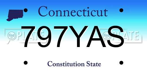 797YAS Connecticut License Plate