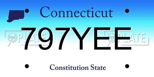 797YEE Connecticut License Plate