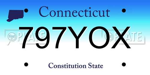 797YOX Connecticut License Plate