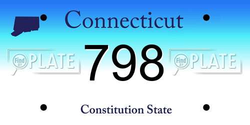 798 Connecticut License Plate