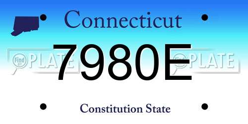 7980E Connecticut License Plate