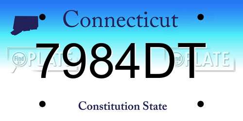 7984DT Connecticut License Plate