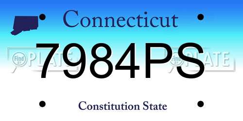 7984PS Connecticut License Plate