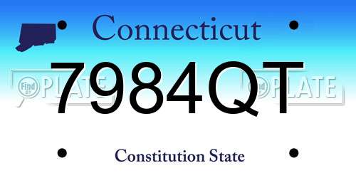 7984QT Connecticut License Plate