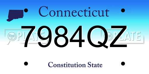 7984QZ Connecticut License Plate