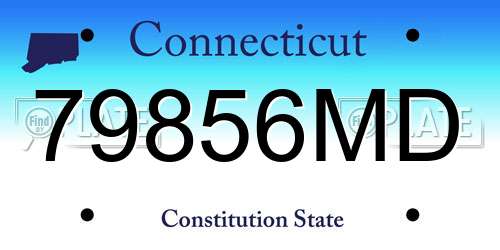 79856MD Connecticut License Plate