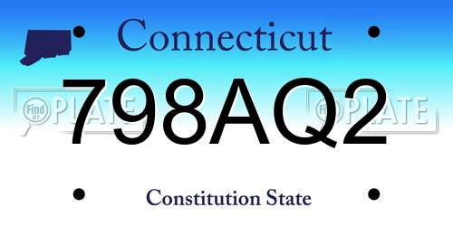 798AQ2 Connecticut License Plate