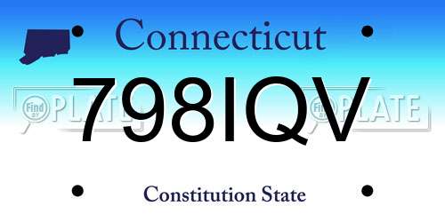 798IQV Connecticut License Plate