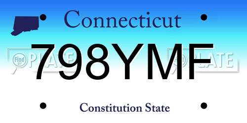 798YMF Connecticut License Plate