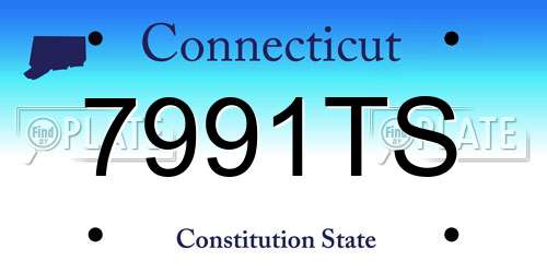 7991TS Connecticut License Plate
