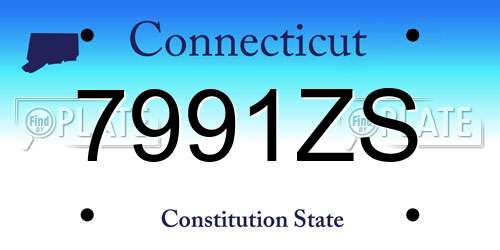 7991ZS Connecticut License Plate