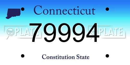 79994 Connecticut License Plate