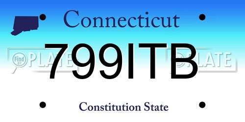 799ITB Connecticut License Plate