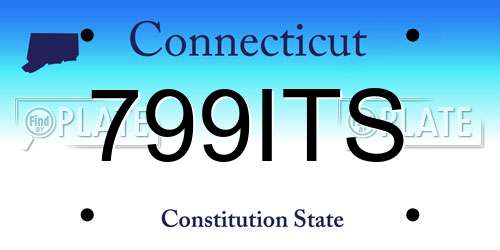 799ITS Connecticut License Plate