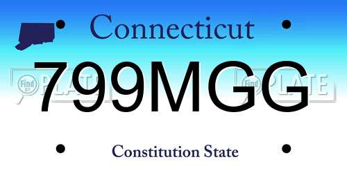 799MGG Connecticut License Plate
