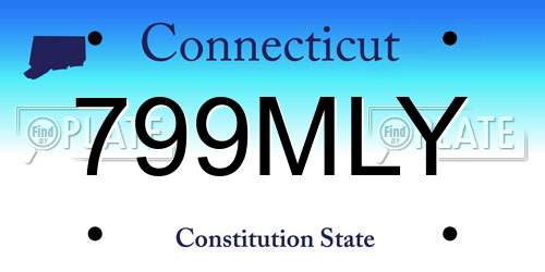 799MLY Connecticut License Plate
