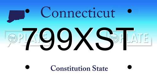 799XST Connecticut License Plate