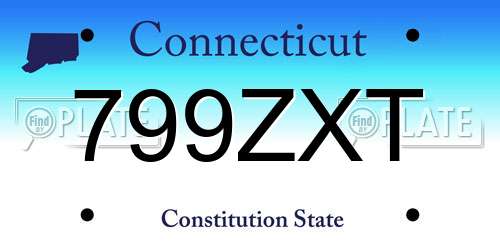 799ZXT Connecticut License Plate