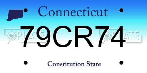 79CR74 Connecticut License Plate