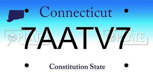 7AATV7 Connecticut License Plate